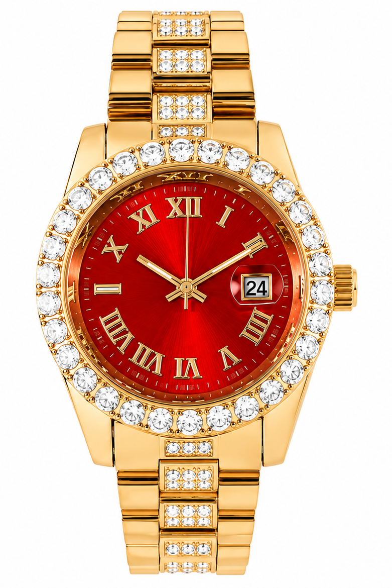 24H Date Oyster CZ Hours Watch
