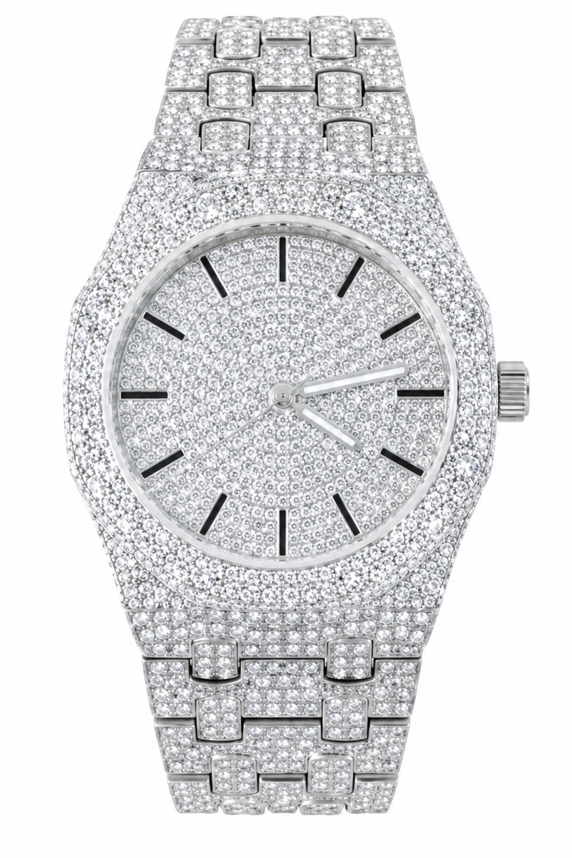 Amazing CZ Full Bustdown Iced Out Watch
