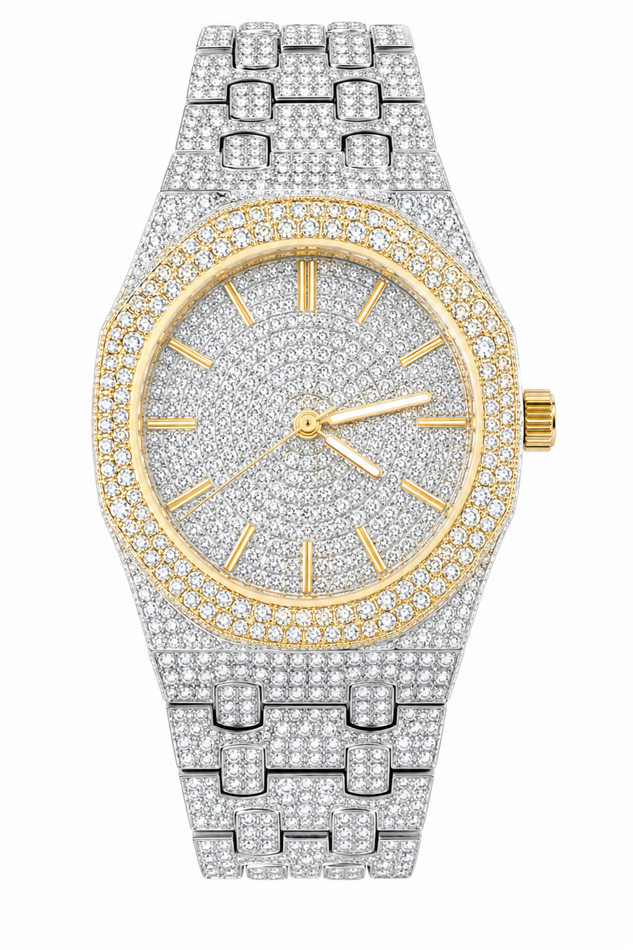 Amazing CZ Full Bustdown Iced Out Watch