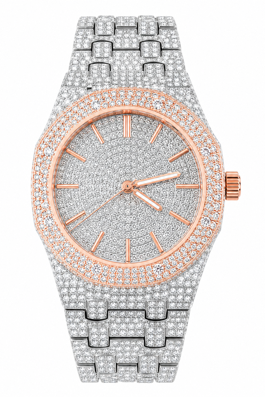 Amazing CZ Full Bustdown Iced Out Watch
