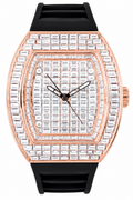 CZ Emperor Rubber Strap Iced Out Watch