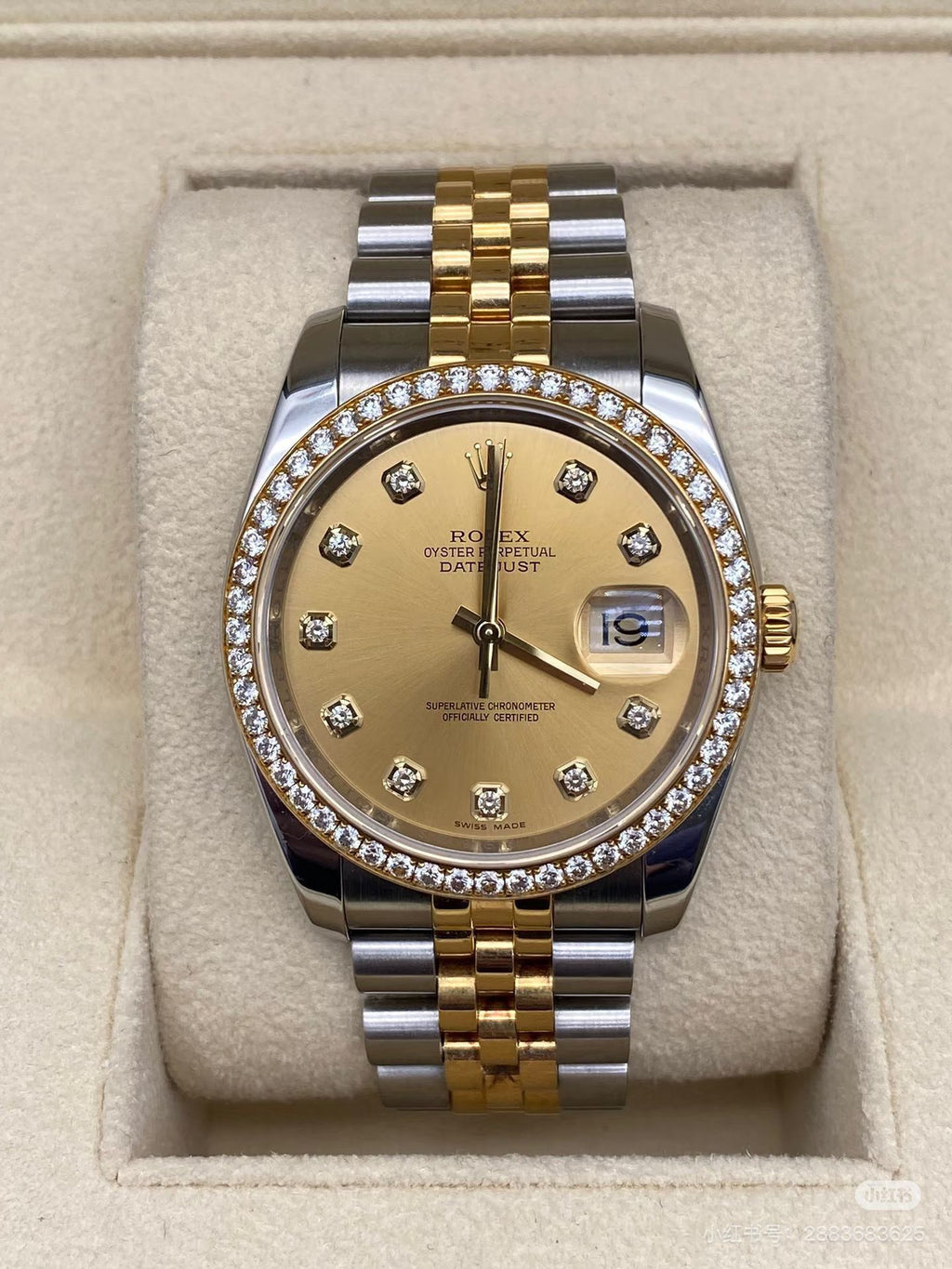 Rolex Moissanite Watch (First Copy)
