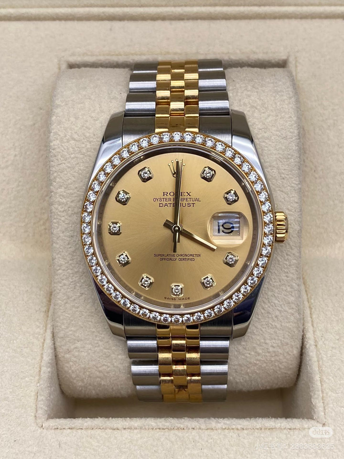 Rolex Moissanite Watch (First Copy)