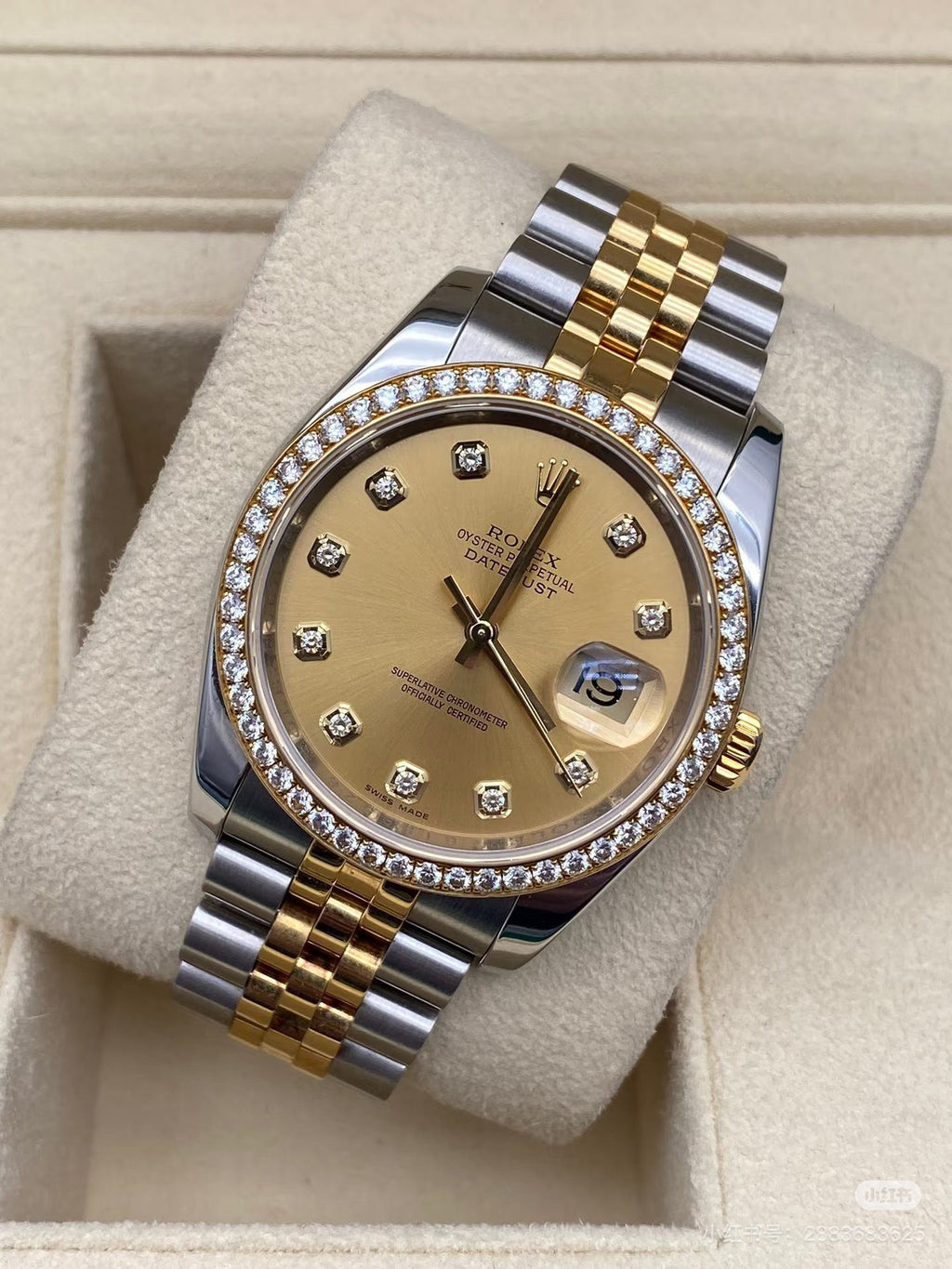 Rolex Moissanite Watch (First Copy)