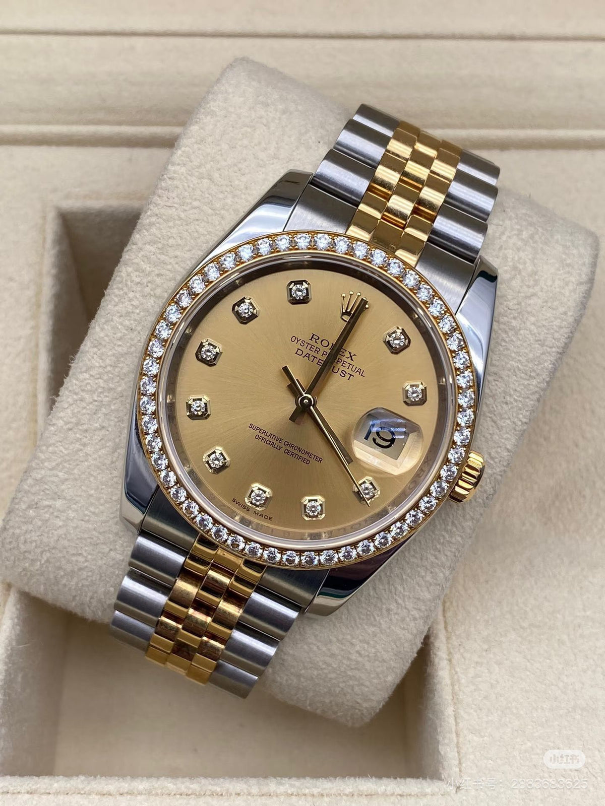 Rolex Moissanite Watch (First Copy)