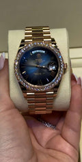 Rolex Moissanite Watch (First Copy) With Box