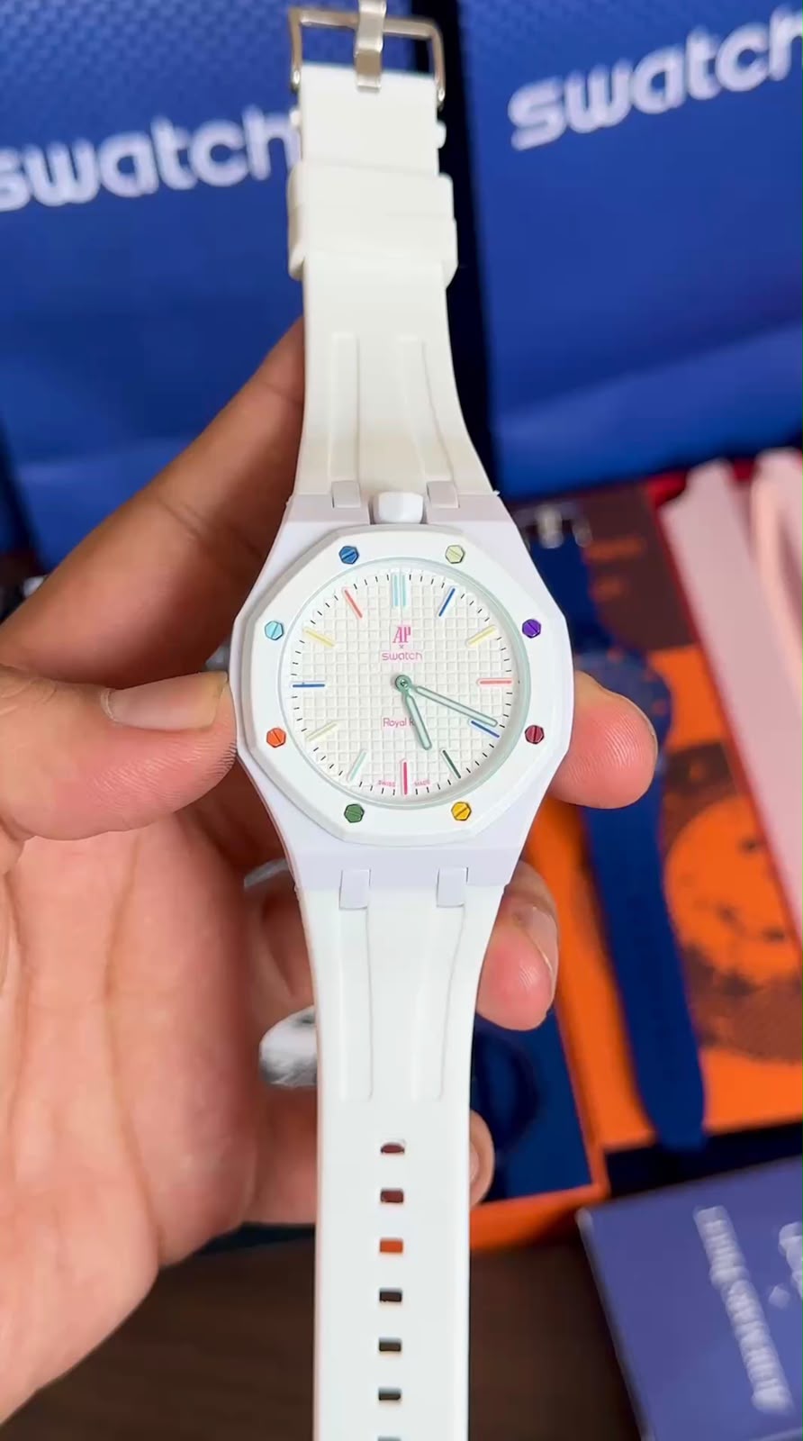 AP x Swatch Royal Pop Watch With Case & Strap