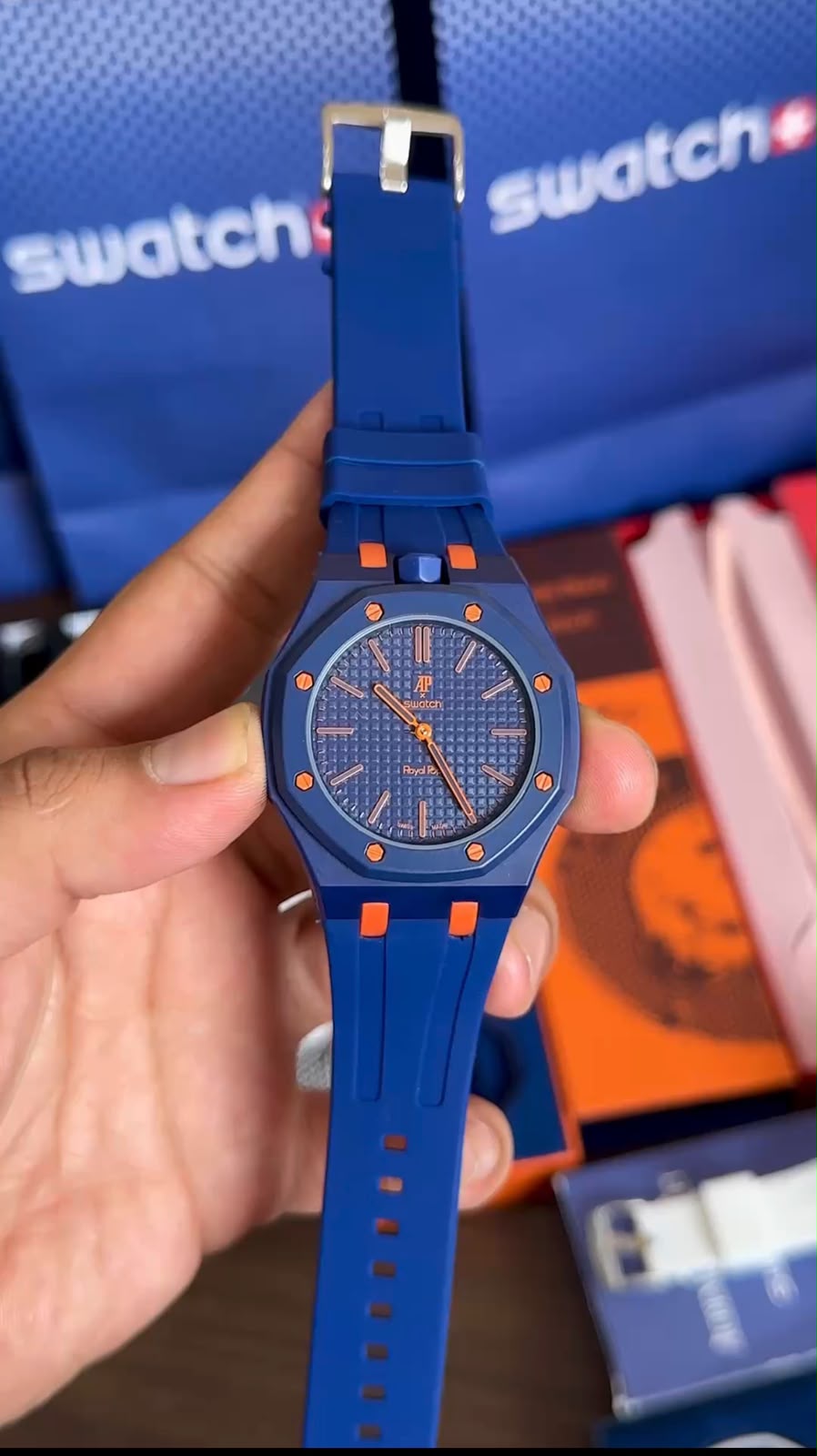 AP x Swatch Royal Pop Watch With Case & Strap